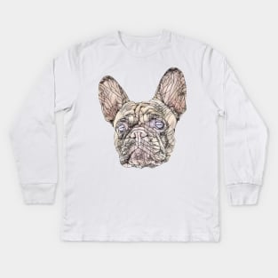 Frenchie French Bulldog Kids Long Sleeve T-Shirt